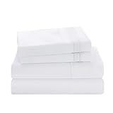 White Twin Size Sheets Set-3 Piece Microfiber Bedsheets-Deep Pocket Fitted Sheet & Pillowcase Sets-Soft Cooling Single Bed Sheet for Air Mattress