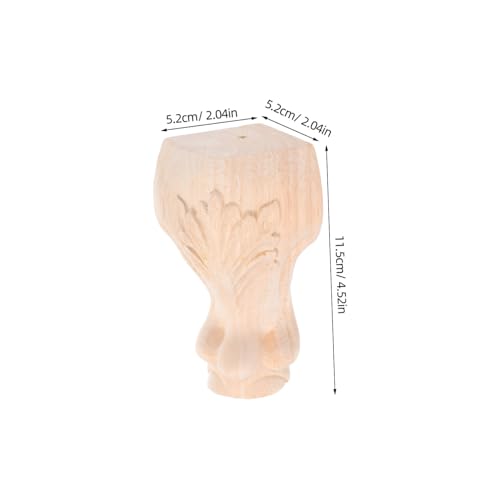 Patas de madera maciza talladas para comoda mueble tv y accesorios de soporte para sofa 3