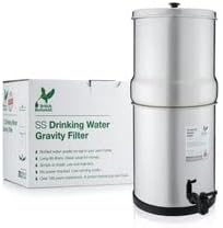 British Berkefeld | Stainless Steel Gravity Water Filter Housing | With 2 x Ultra Sterasyl Ceramic Filter Candles | (8.5L Capacity) |