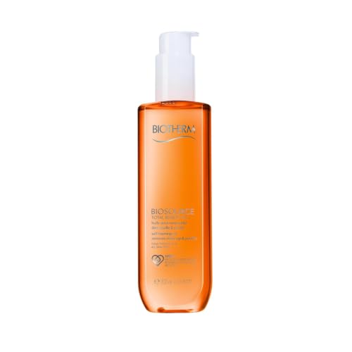 Biotherm, Biosource Desmaquillante, Elimina las Impurezas, Tonifica la Piel, Limpia y Desmaquilla, Enriquecida con Life Plankton, Total Renew Oil, Para Pieles Secas, 200 ml