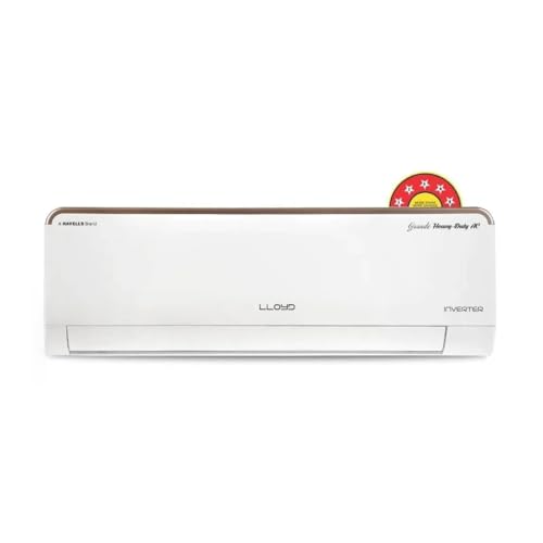 Image of Lloyd 1.5 Ton 5 Star Inverter Split AC (6 in 1 Expandable, 100% Copper, 4-Way Swing, Golden Fin Evaporator, Turbo Cool, GLS18I5FWGHX, White)