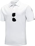 UBEE Men's Athletic Polo Shirts Short Sleeve T-Shirt Casual Golf Shirts Outdoor Tennis Top Tees Whit