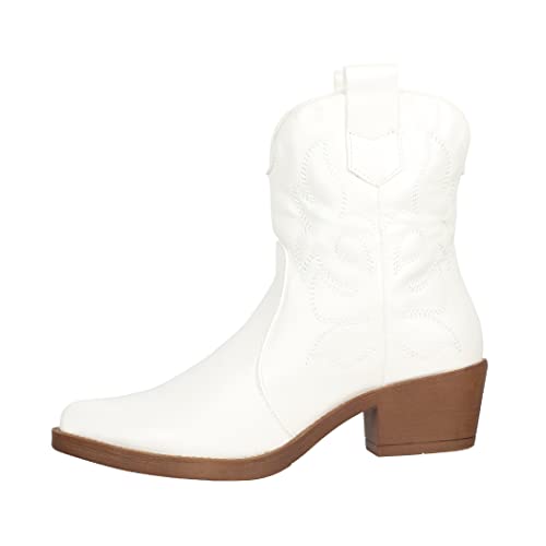 Elara Dames enkellaarsjes Cowboy Boots Chunkyrayan - Afbeelding 4