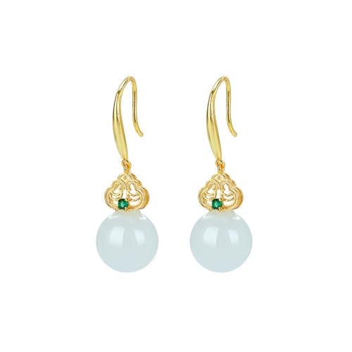 Boucles d'oreilles pendantes jade de Hetian anti irritation légères agate rouge