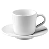 IKEA 365+ Espressotasse mit Untertasse; in weiß; (6cl)