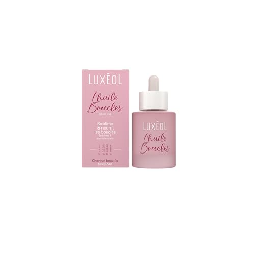 LUXÉOL - L'Huile Boucles - Nourrit, protège et sublime les boucles - Apporte brillance et douceur - Réduit les frisottis - Sans effet gras - Fabriqué en France - 50 ml