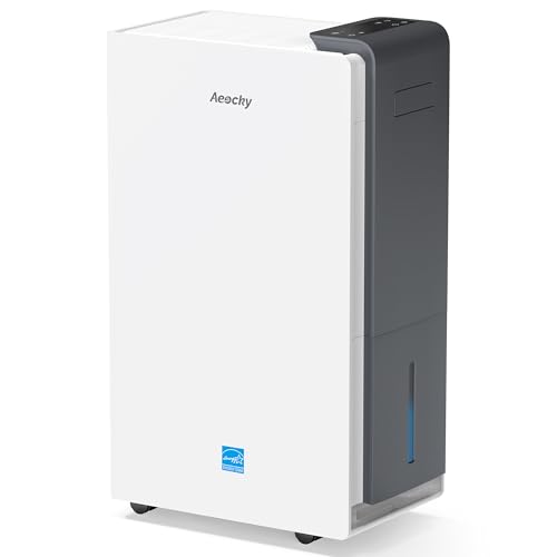 5500 Sq.Ft Most Efficient Energy Star 2024 Dehumidifier,AEOCKY Max 105 Pint/Day Smart Compressor Dehumidifier with Drain Hose,Intelligent Humidistat,for Basement,Bedroom,Home,Bathroom 105 Pi