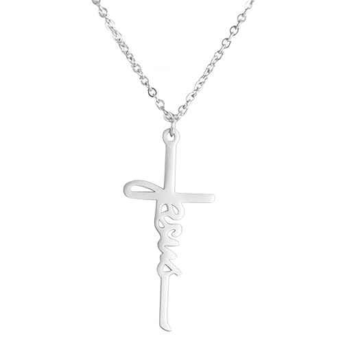 Collier crucifix minimaliste homme argent 925 pendentif croix