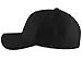 TOP HEADWEAR Blank Fitted Curved Cap Hat, Black 7 3/8