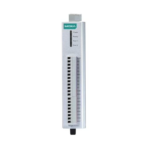 Image of MOXA ioLogik E1212 Remote Ethernet I /O, 8DI /8DIO, 2-Port Switch