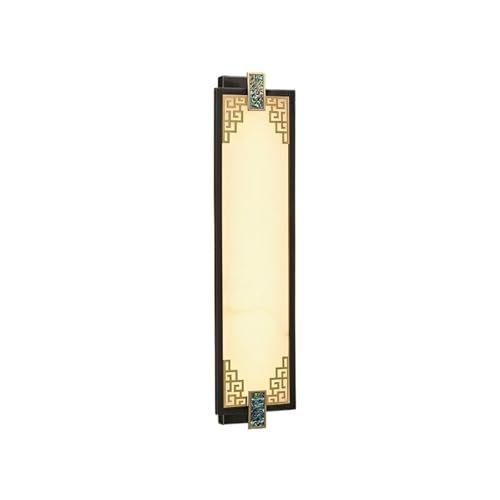 LJHFG63KUYT Studio Lámpara de pared decorativa con pantalla de mármol de cobre, elegante y retro, para salón comedor