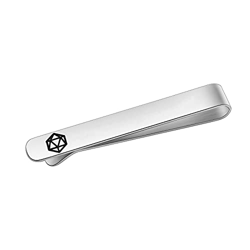 TGBJE D20 Tie Clip Gift for Dungeon Master & Table Gamer - Main Image