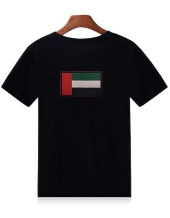 Yanxiangfa 2 PCS UAE Black Border Flag Embroidered Patches for Clothes Backpacks T-Shirt Jeans Skirt Hat Bag Patch Sticker Flag Country Military Tactical Embroidery Crafts