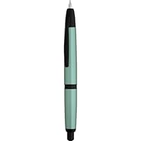 Majohn A1 Press Vulpen fijne veer met doos, intrekbare blauwe metalen inktstift met converter-schrijfset (zwarte clipversie