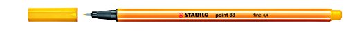 Caneta Hidrográfica Point 88, Stabilo, 88/44 Amarelo, Blister c/1 unidade