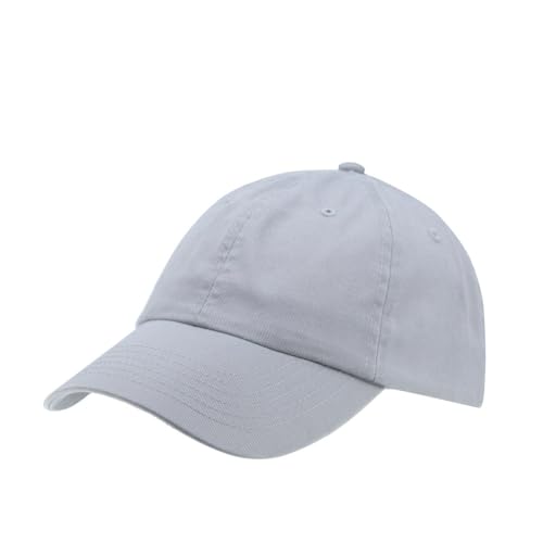 Image of Classic Washed Cotton Baseball Cap - Vintage Adjustable Dad Hat, Curved Bill for Men Women, Outdoor Everyday Wear