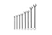 GEDORE 7 XL-080 Combination Spanner Set, Extra Long, 8 pcs 8-19 mm