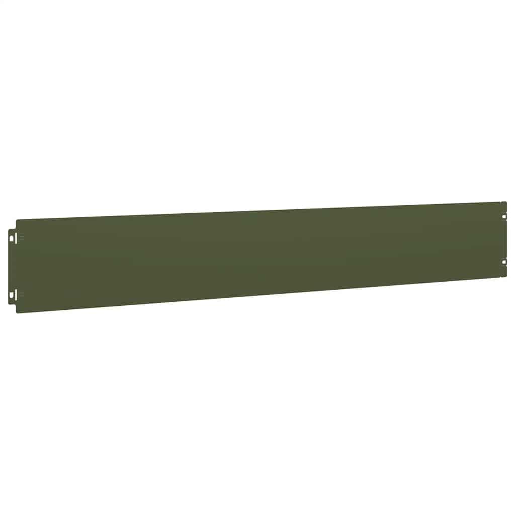 vidaXL Obrzeża trawnikowe 10 szt. Oliwkowo-zielone 15x103 cm