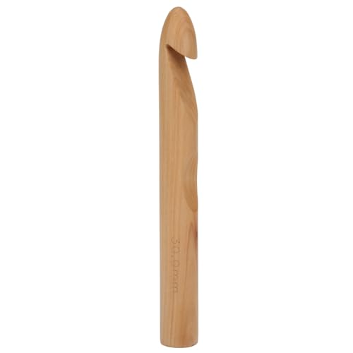 Image of Aqur2020 30mm Large Thick Crochet Hook, 24.7cm Wooden Knitting Needle for Chunky Yarn, Hand Weaving Tool for DIY Crafts Hats Pet Mats