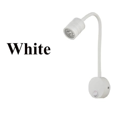 Foco de pared flexible contra la fatiga visual, luz LED blanca con interruptor integrado 3