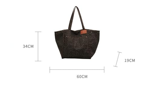 Bolsa tote de gran capacidad con estampado de leopardo miniatura 7