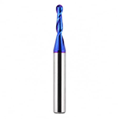 Image of CNC Router Bits 1 /4 inch Shank 1 /8 inch Cutting Dia Ball Nose Spiral End Mill