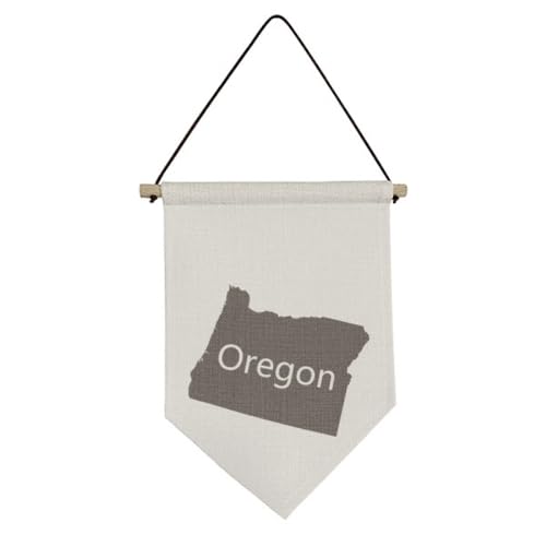 Toile carte de l'Oregon : une décoration murale vintage suspendue pour intérieur
