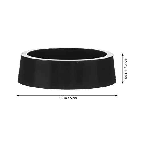 Doitool Rubber Furniture Caster Cups, 4Pcs Non- Skid Furniture Coasters Round Furniture Wheel Stoppers Black(1.97“X1.97”X0.55“) #TOP1