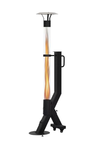 Green Flame Rocket Heater Pellet - Calefactor para terraza (6,5 kW, 58,3 x 30 x 158,2 cm), color negro