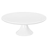 Kootek White Cake Stand, 10 x 10 Inches Porcelain Cake Plate Cake Pedestal Stand Display Dessert Stand for Party, Wedding, Birthday, Baby Shower