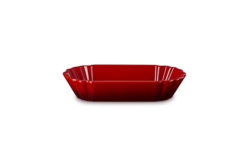 Image of Le Creuset Stoneware Bistro Boat, 14 oz. (8.5 inch L x 4 inch W x 1.7 inch D), Cerise