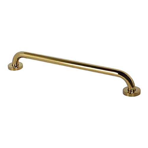 SnowingShine Grab Bar Stainless Steel Handrail Bathtub Support Handle Curved Shape Rust Resistant Suitable for Home, Golden, 30cm