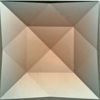 Stained Glass Jewels - 50mm Square Faceted - Peach by Stallings Stained Glass