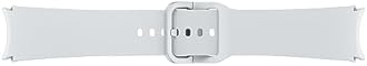 SAMSUNG Galaxy Watch 6, 5, 4 Series Sport Band with T-Buckle Closure for Active Men and Women, FKM Smartwatch Replacement Strap, One Click Attachment, Medium/Large, ET-SFR94LSEGUJ, Silver