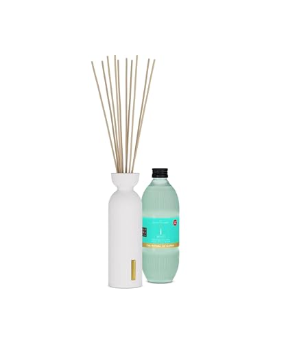 RITUALS Reed Diffuser Gift Set with the Ritual of Karma Lotus Flower and White Tea Fragrance Sticks 250ml, includes 1x refill scent 500ml and 3x replacement sticks