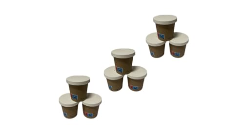 Nicoletti 100/500 / 1000 Bicchieri di Carta avana Bicchiere in cartoncino Monouso ideale per caffè espresso 100 ml / 4 oz altezza 6 cm diametro 62 mm con coperchio in CARTONCINO (100)