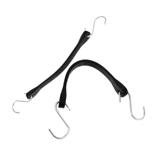 Beatifufu 2 Piezas Cuerdas Elásticas Resistentes con Ganchos Metálicos Correas de Sujeción Elásticas para Carga Pesada Tensores Elásticos para y Toldos de Unidades para Remolques y Exterior