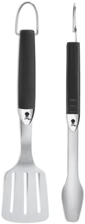 Weber 6645 Dwucz ciowy Zestaw Akcesori w do Grilla, Czarny/Srebrny, 39.4 x 2.5 x 8.9 cm