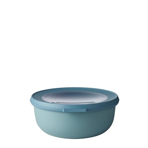 Multi Bowl Cirqula Round - Kapaklı saklama kabı - Buzdolabı, mikrodalga fırın ve saklama kabı olarak hava geçirmez saklama kutusu olarak uygundur - 750 ml - Nordic Green
