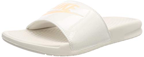 Nike Women's Benassi JDI Slide Beach & Pool Shoes, Phantom/Crimson Tint, 10 B