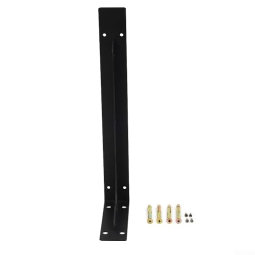 Yhenlovtt Staffe per caminetto resistenti per mensole triangolari galleggianti a parete, grandi staffe di supporto in metallo per piano di lavoro con vernice antiruggine F (35,5 cm)