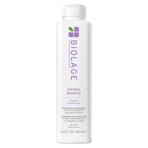Biolage Shampoo Nutriente per Capelli Secchi e Danneggiati, Azione Idratante e Illuminante, Arricchito con Aloe Vera e Acido Ialuronico, Hydrasource, 400 ml