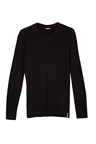 Henderson Classic Langarm T-Shirt 100% Baumwolle (Schwarz, XL)