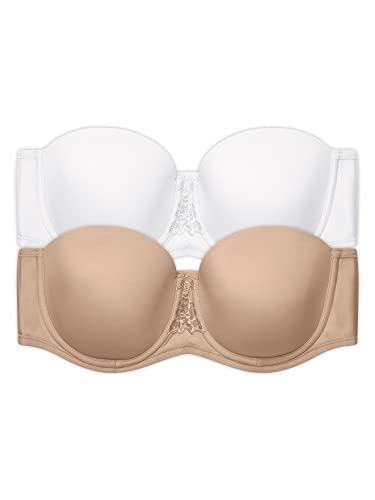 Image of Vanity Fair Women's Beauty Back Smoothing Strapless Bra, 4-Way Stretch Fabric, Lightly Lined Cups up to H