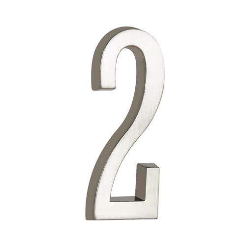 HASWARE 4 Inch Self Adhesive House Number, Modern and Easy to Install without Tools, Ideal for Outside Street Mailbox Office Hotel Room Apartments Home