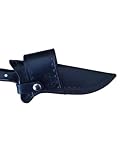 Custom Cross Draw Leather Knife Sheath Fits Buck 124 Knife, Fixed Blade Knife Holder, Black