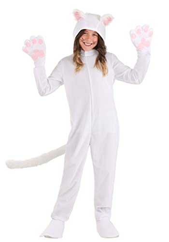Disfraz completo de gato blanco para niños miniatura 1