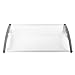 VA-Cerulean Auvent pour porte d'entrée - 120 x 100 cm - Gris - Auvent en pente avec polycarbonate transparent - Cadre en aluminium et support en polypropylène - Protection contre la pluie