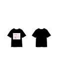 Female Cartoon Cat Tops Tees Short Sleeve Casual Print Ulzzang Clothes Vintage Women T-Shirt (Black, XXL)