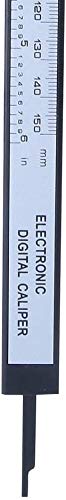 Vernier caliper digital de plástico blanco para medir diámetros con cambio de mm a pulgadas integrado 6